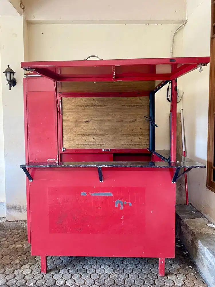 Gerobak Container, Plat besi, Holo, Tempat jualan, Jualan, getobak