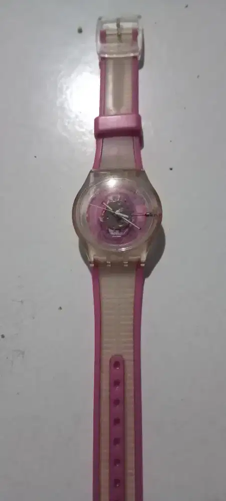 Jam tangan swacthswis ori pink