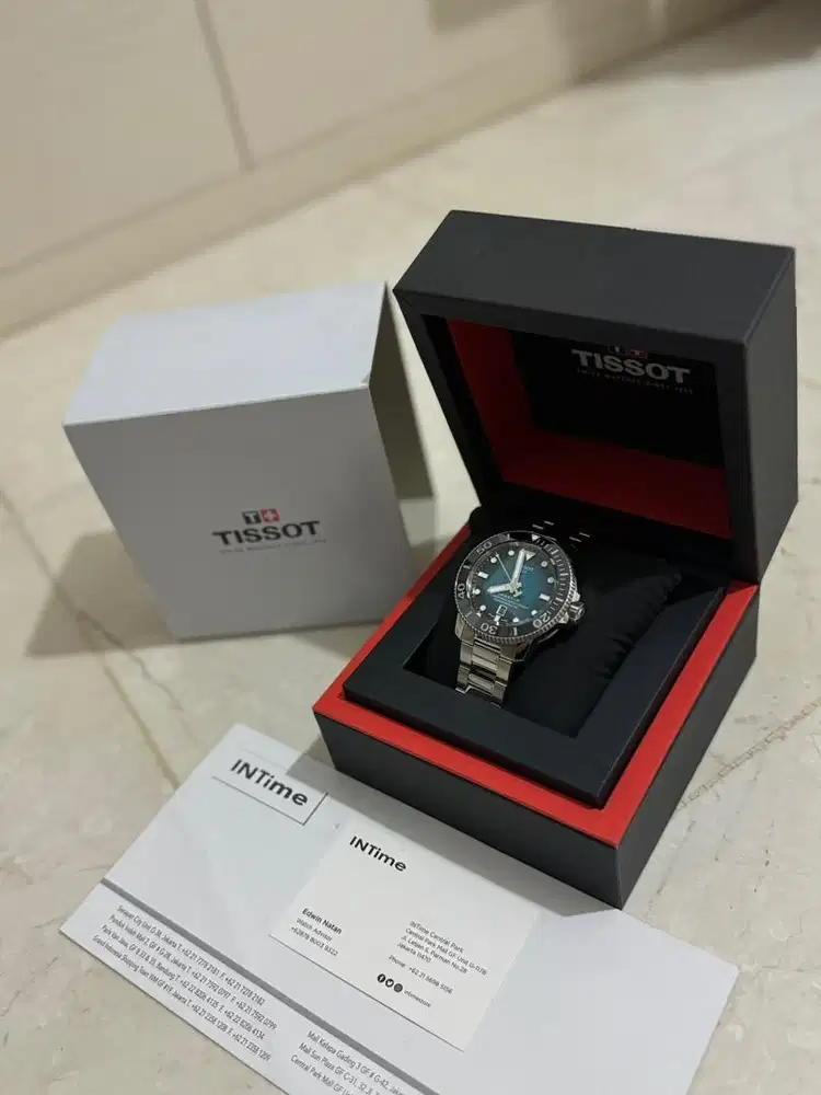 Tissot seastar steel black blue dial