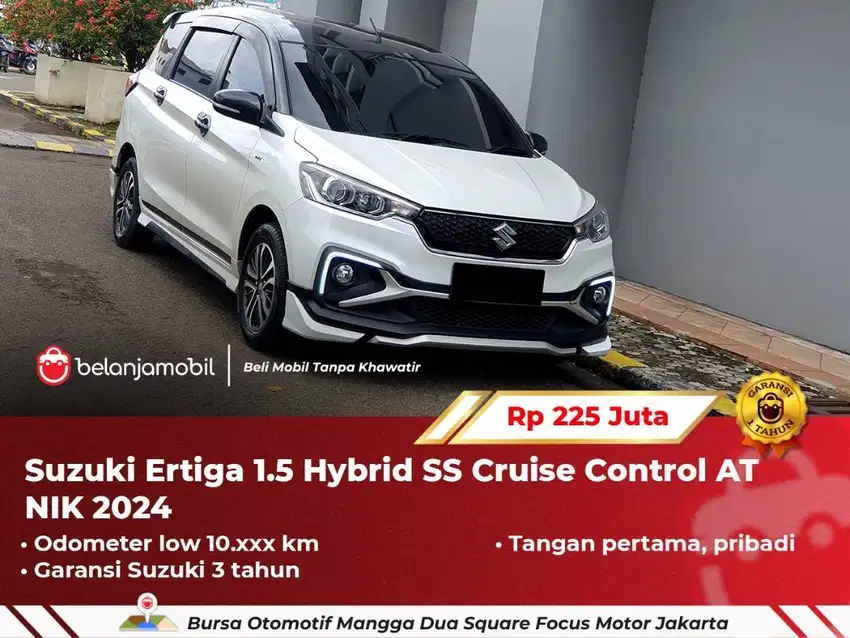 [ LOW KM ] Suzuki Ertiga 1.5 Hybrid Cruise Control AT Putih 2024/2025