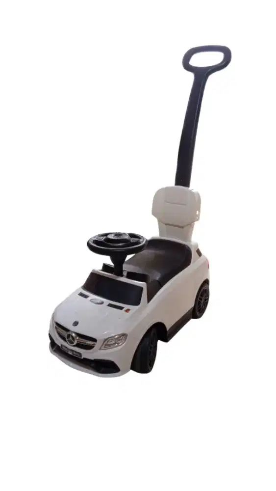 Mobil Dorong Anak Mewah Model Mercedes-Benz Putih (Kondisi Bagus!)