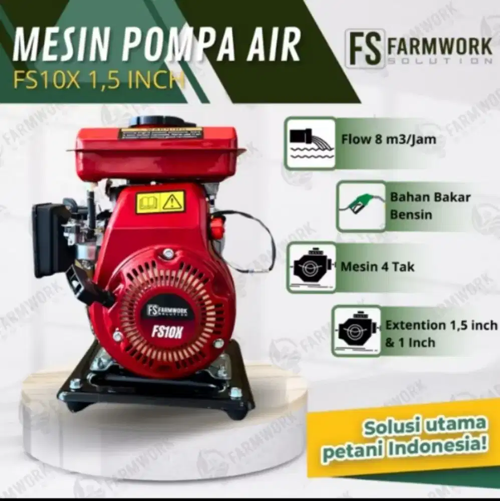 Mesin pompa air sawah irigasi Alkon jinjing 1, 5 inchi