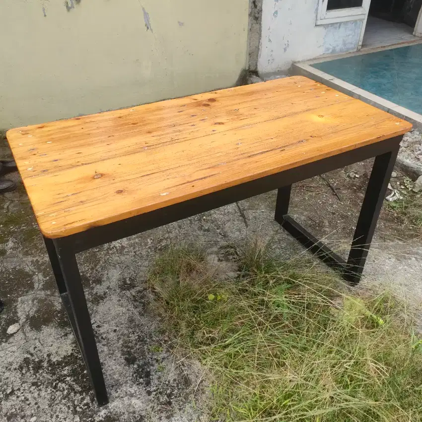 Meja warkop / cafe kayu jati belanda