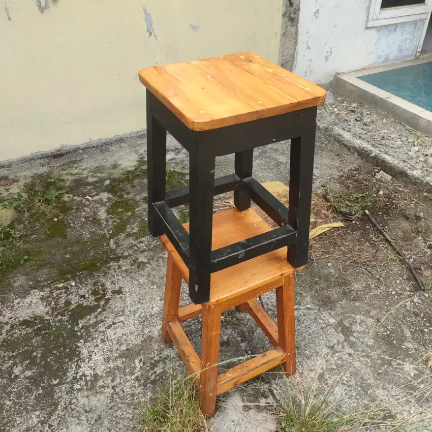 Bangku warkop / cafe kayu jati belanda