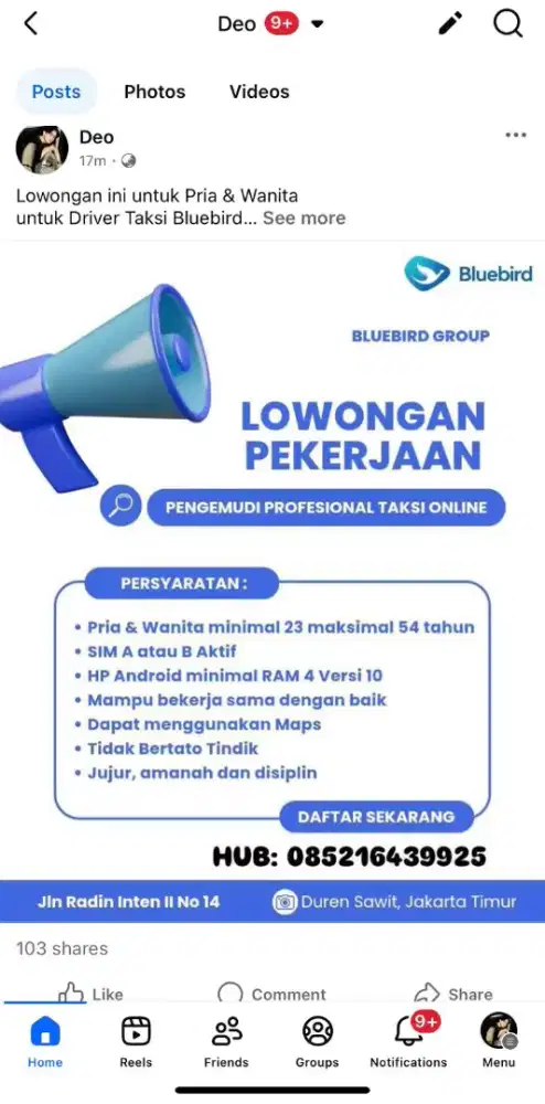 Lowongan Kerja Jakarta Timur SIM A