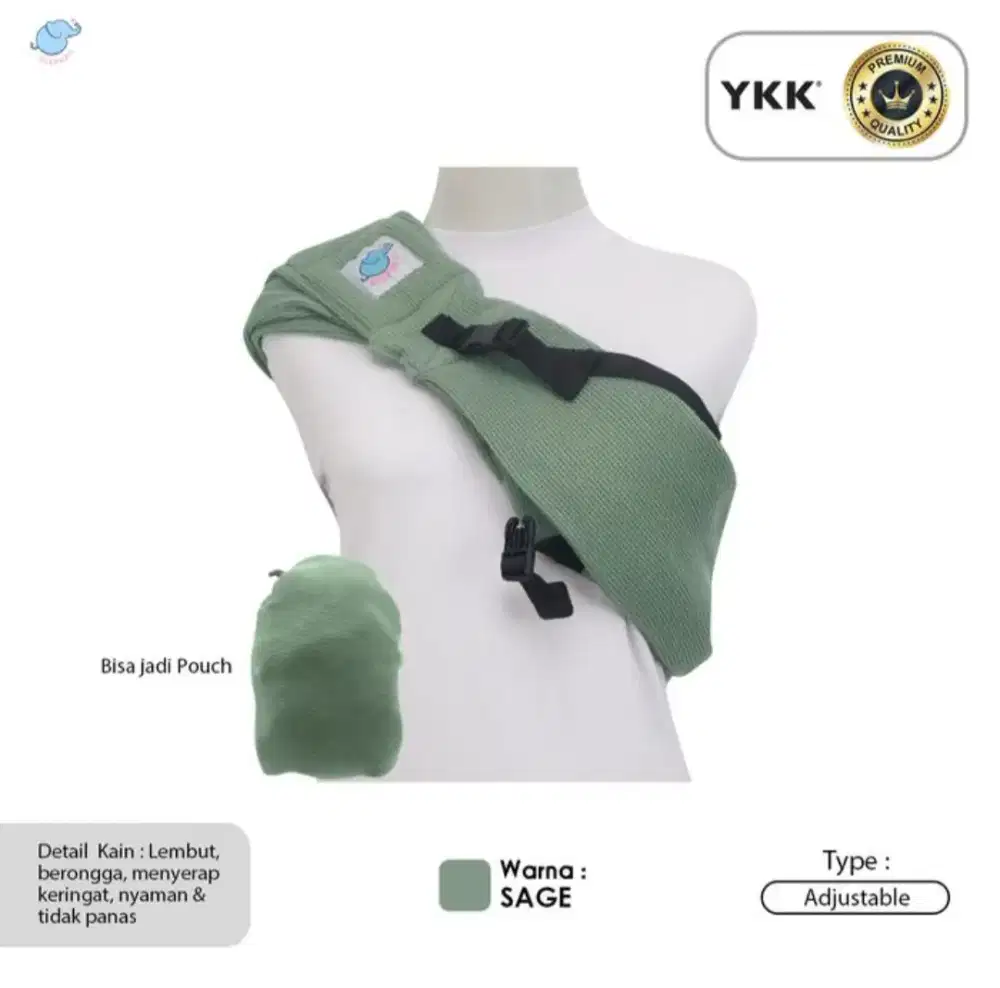 Elephas Waffle Gendongan Bayi Jarik Premium Mshape Newborn Toddler