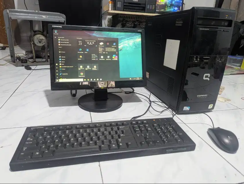 PC DESKTOP COMPUTER KOMPUTER MERK COMPAQ CQ1569 MULUS NORMAL WIFI