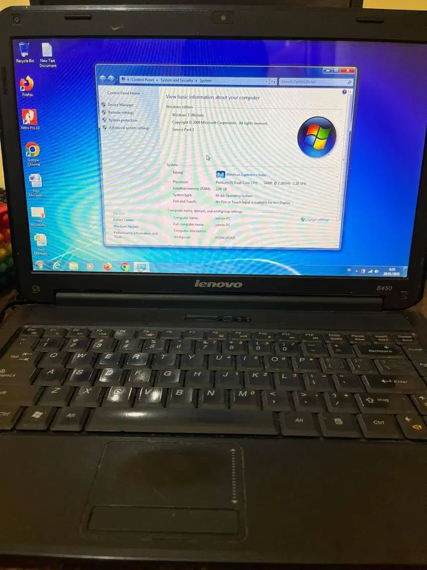 Laptop Lenovo dual core 700 rb aja