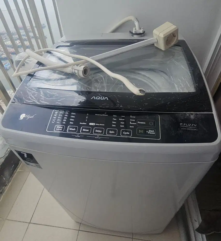 Mesin Cuci Merk Aqua Kondisi 99% Mulus Seperti Baru masih Plastikan