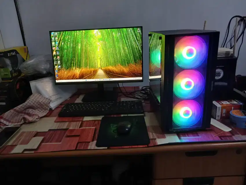 1set pc game intel core i3 12100f Ram 16gb nvme 512gb  vga 4gb ddr5