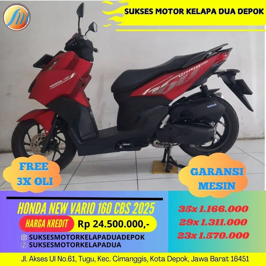 HONDA NEW VARIO 160 CBS 2025 CASH/KREDIT KM LOW SIAP GASSS