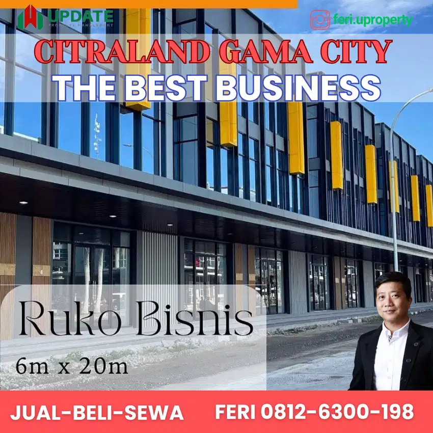 RUKO CITRALAND GAMA CITY USAHA BISNIS LEBAR 6 FULL BANGUNAN