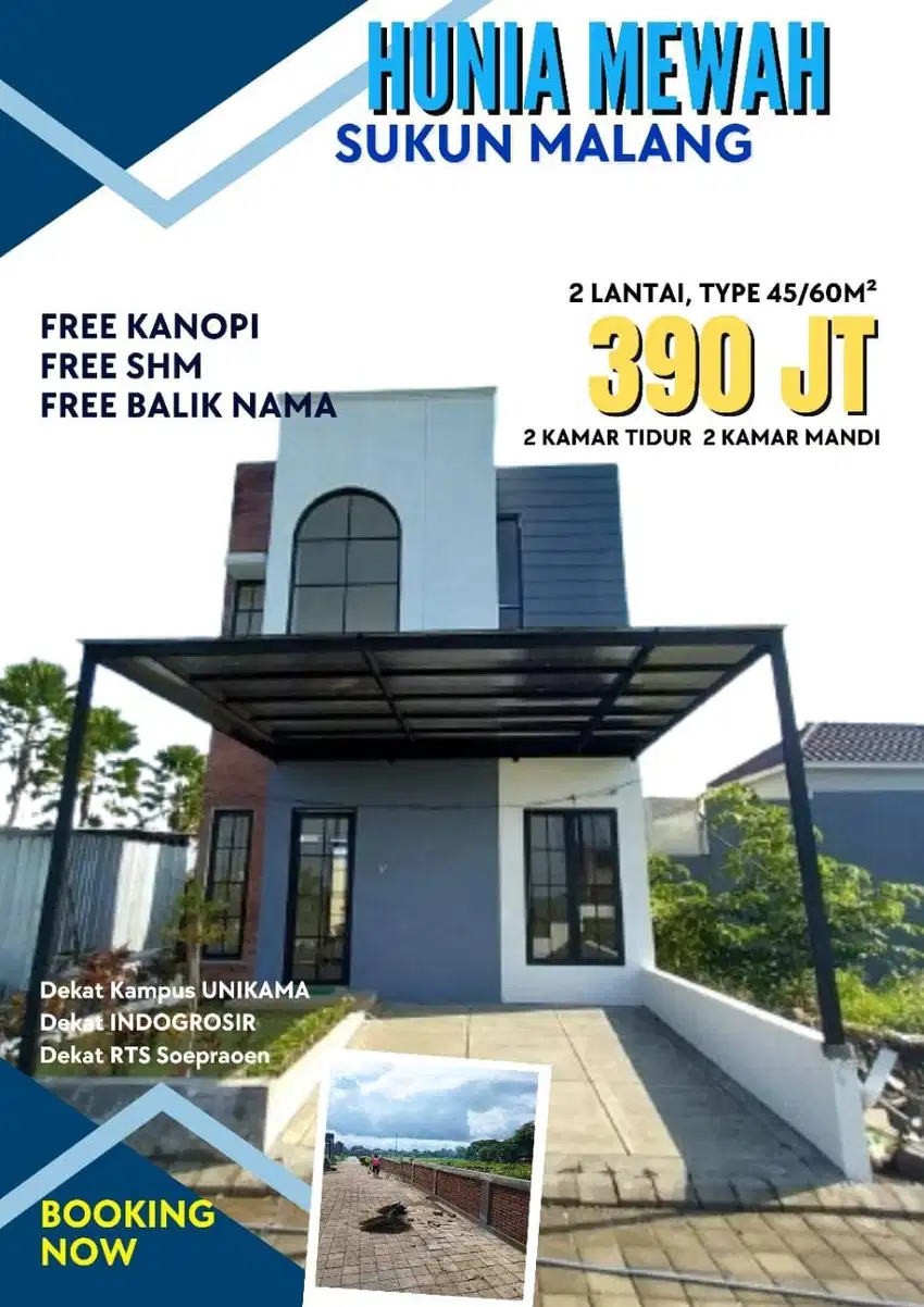 RUMAH MURAH KOTA MALANG SUKUN 2 LANTAI