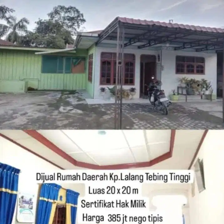 Jual BU Rumah di tebing tinggi