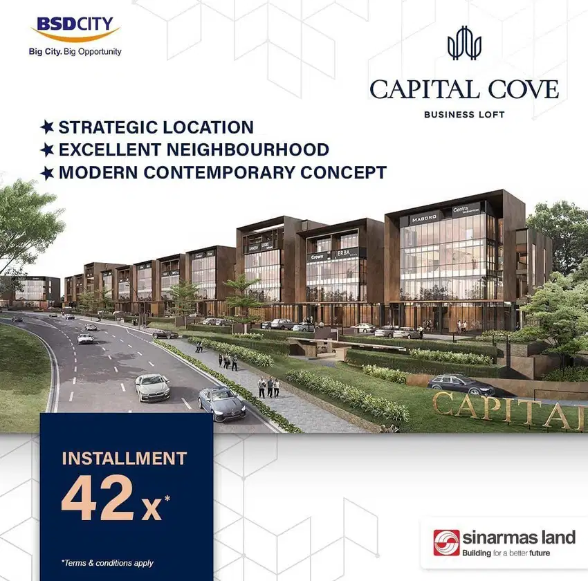 CAPITAL COVE BSD Hunian Premium, Pusat Bisnis, di BSD