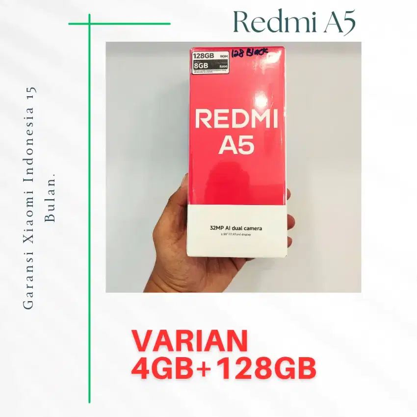Redmi A5 Varian 4GB+128GB Garansi Resmi 15 Bulan