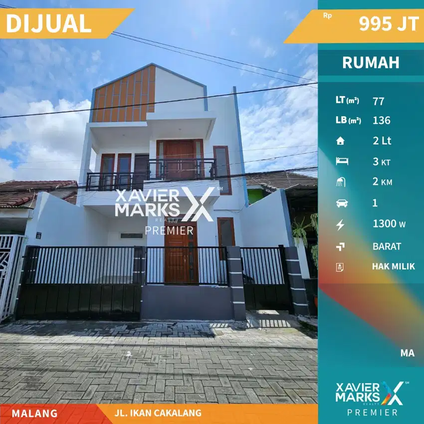 Dijual Rumah Siap Huni Nyaman Di Area Cakalang Blimbing Malang(OLX518)