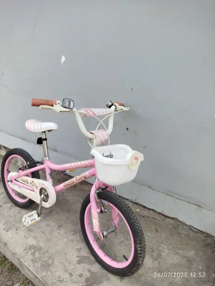 Sepeda anak polygon uk 16 original srasa baru hello kitty tinggal pkai
