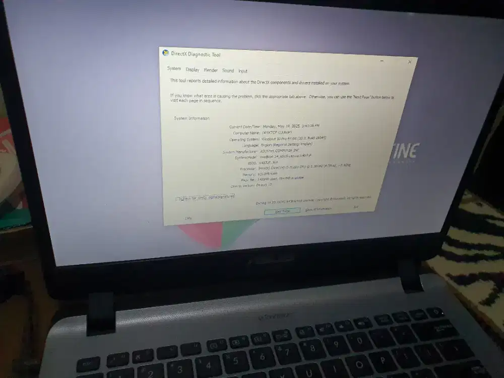 Jual Laptop Asus vivobook X407UF i3 gen 7 dual VGA nvidia mx130 ssd