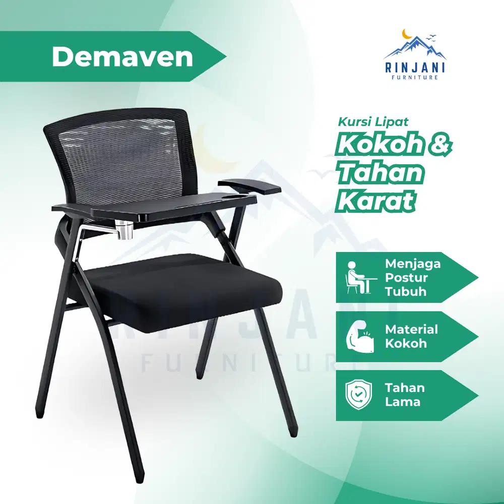 [GROSIR] Meja Lipat Kuliah Tipe DEMAVEN  - kursi lipat kuliah