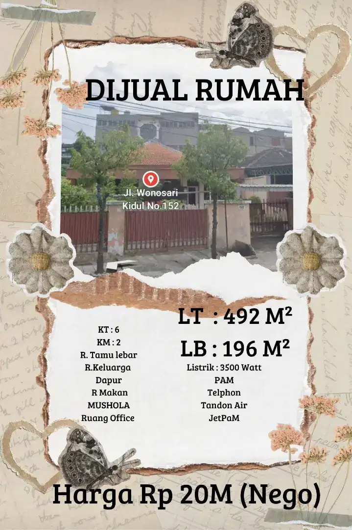 DIJUAL RUMAH 1 LANTAI @087870673617