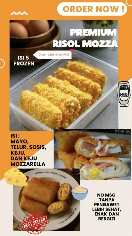 Risoles Frozen tersedia dua variant