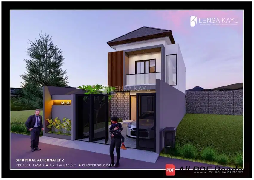 Desain Bebas 2 Lantai Pesan bangun Perumahan Cluster venesia Solobaru