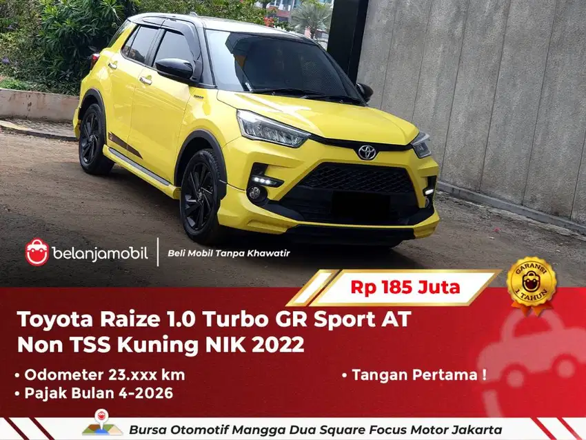 [ GARANSI 1TH ] Toyota Raize 1.0 Turbo GR Sport AT Kuning 2022/2023