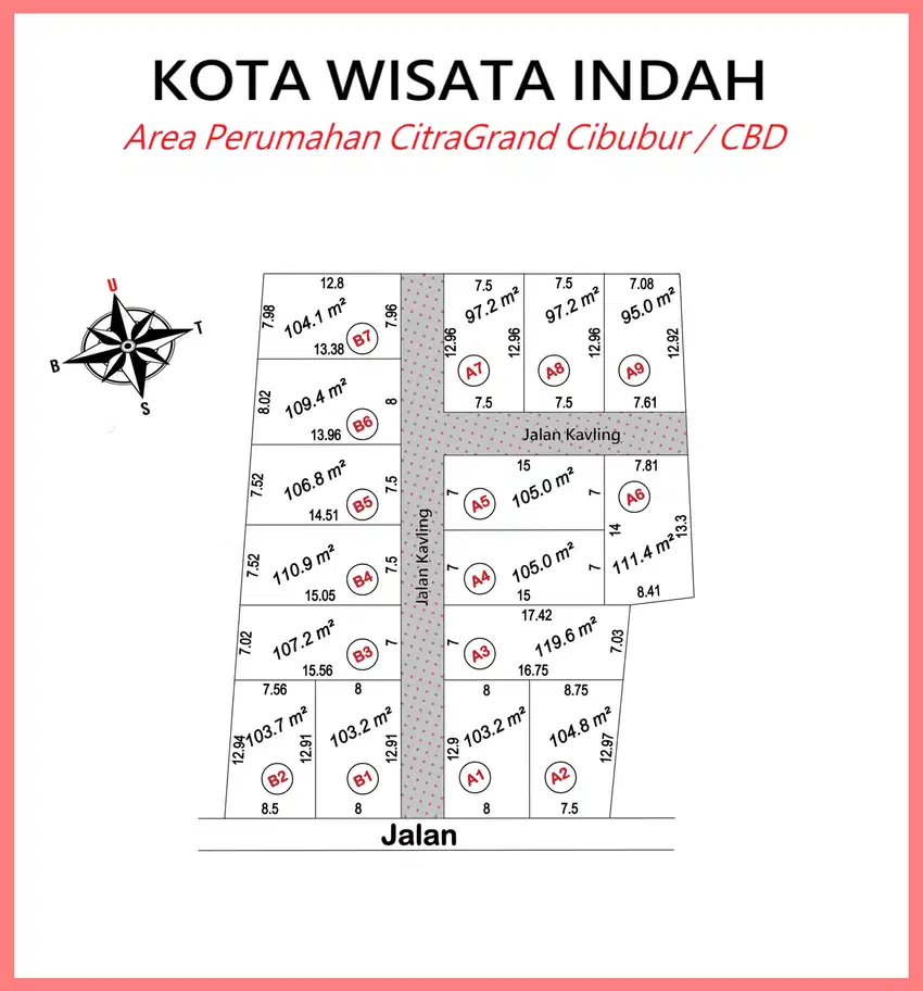 Tanah Kavling Eksklusif dekat Citra Grand Cibubur, Harga 4 Jutaan/M2