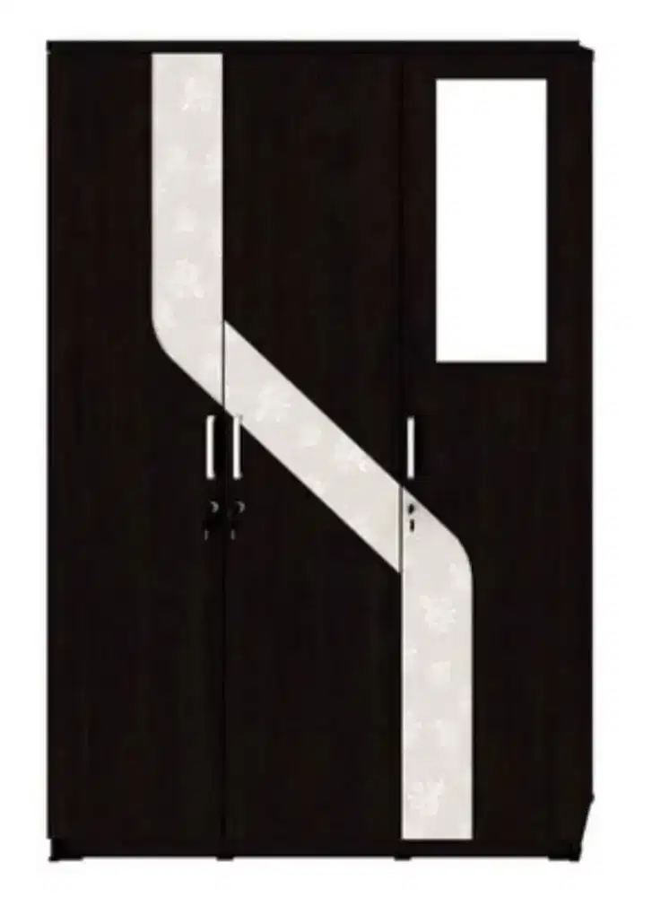 Lemari Pakaian 3 Pintu Kaca Luar Activ Spin LP 332