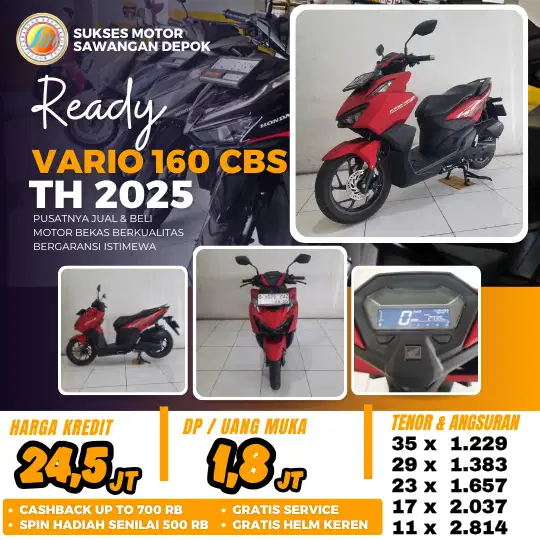 CASH KREDIT HONDA VARIO 160 CBS PLUS TH 2025 UNIT MULUS BERGARANSI