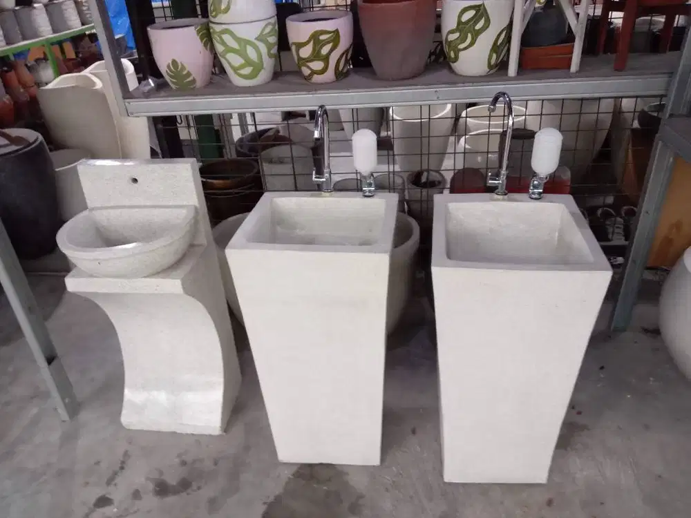 washtafel cuci tangan terrazzo standing