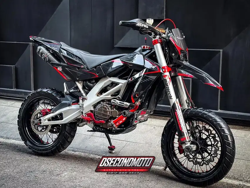 LANGKA KLX 250 ‼️SUPERMOTO TRAIL FULL MODIF FRAME  SXV 550 PART BRANDED