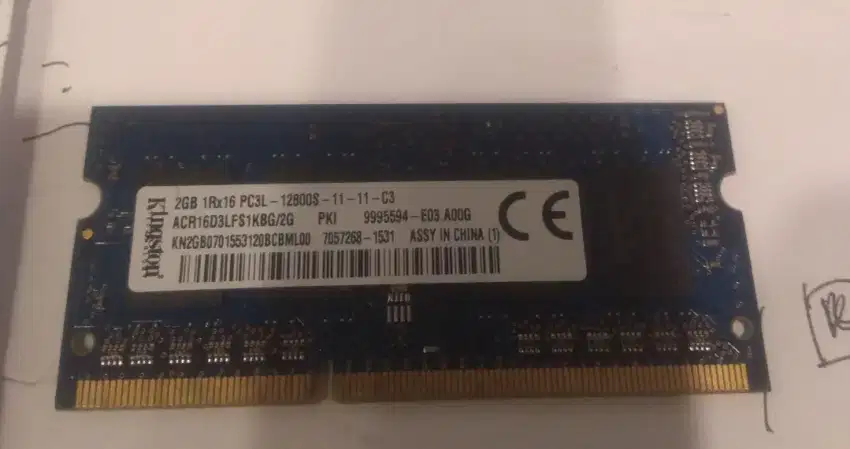 Ram DDR3L.  2GB pc3L.   12800.