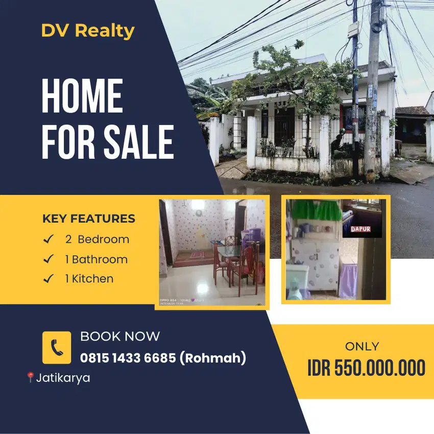 (DVY201) Jual rumah di belakang plaza Cibubur