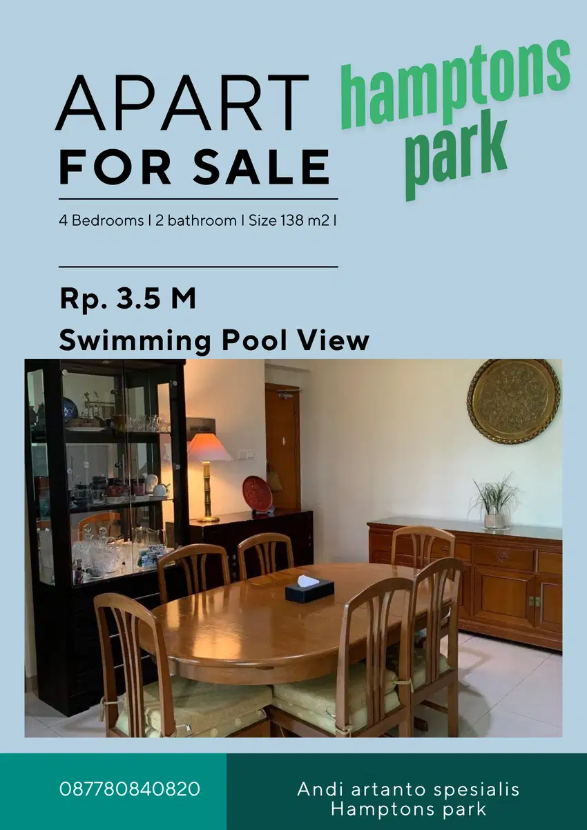 Spesialis apartement Hamptons park 3 bedroom combine unit 138 m2