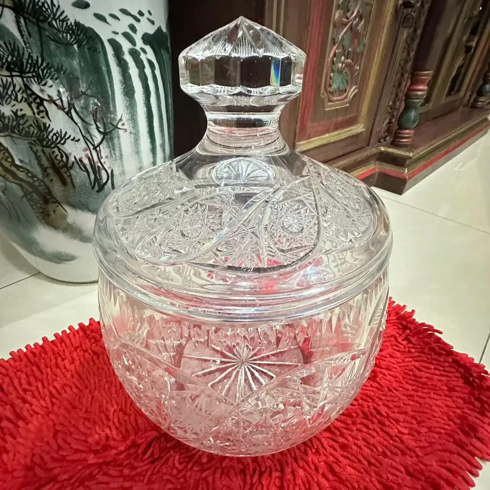 Kristal Bohemia Toples Super Jumbo Besar Berat Mulus dan Cantik