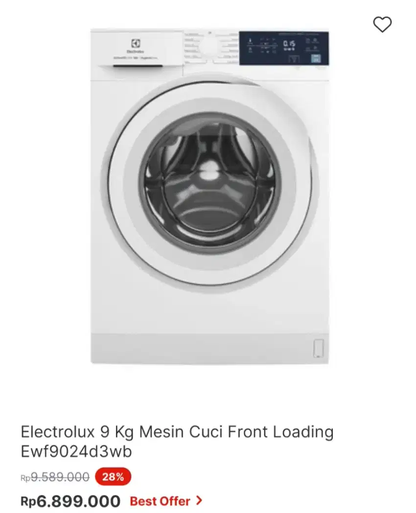 MESIN CUCI ELECTROLUX 9KG