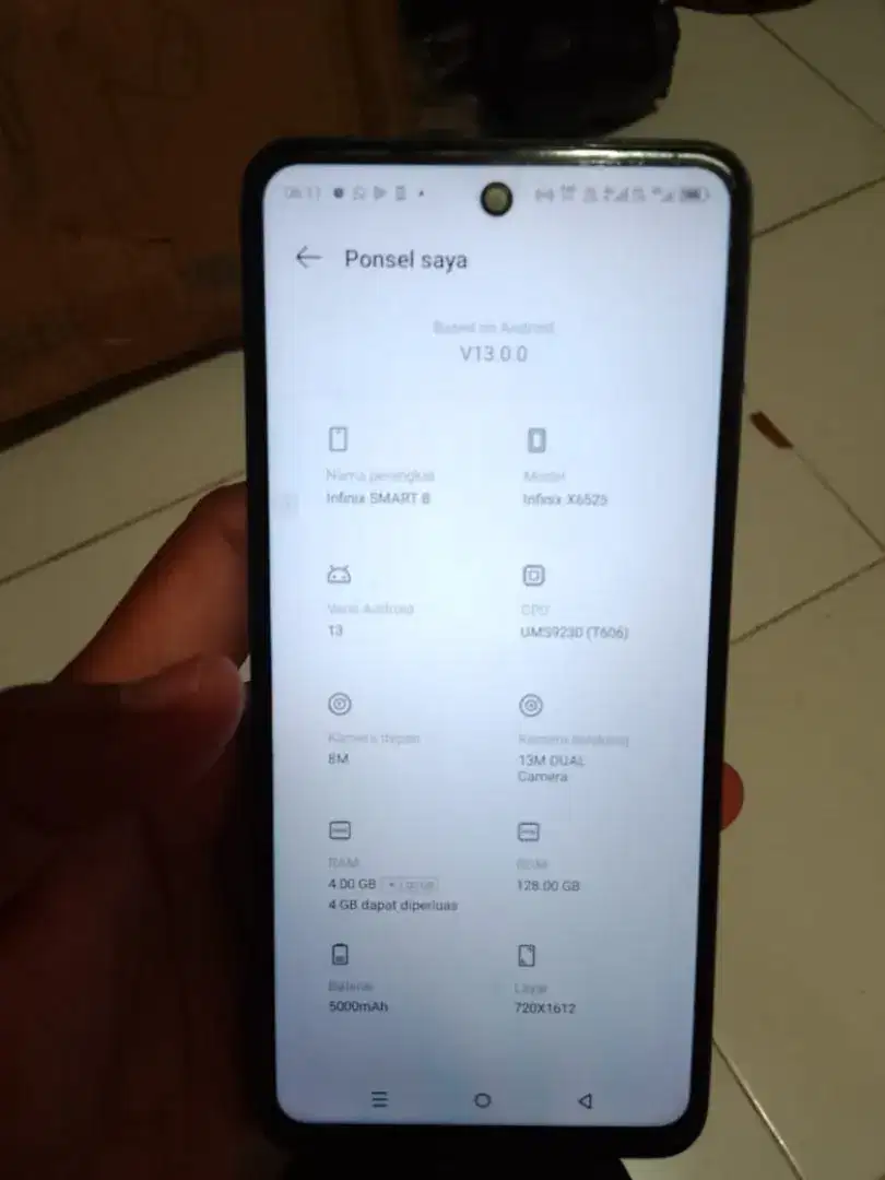 Di jual BU hp infinix smart 8 ram 4+4/128, lokasi jakpus