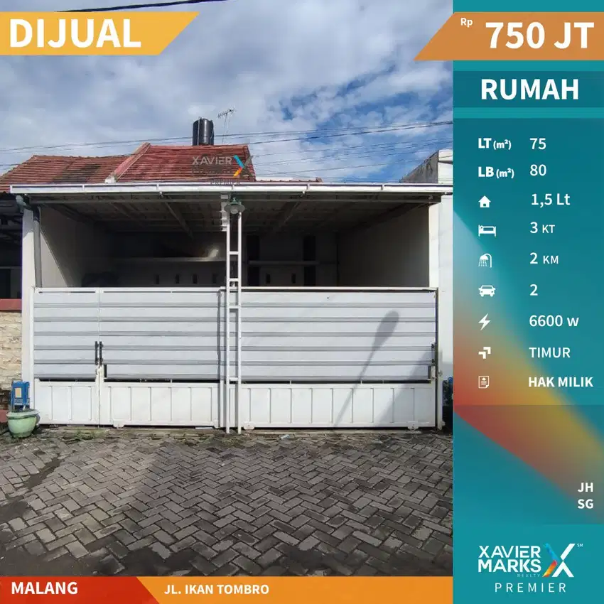 Dijual Murah Rumah Modern di Ikan Tombro Lowokwaru Malang