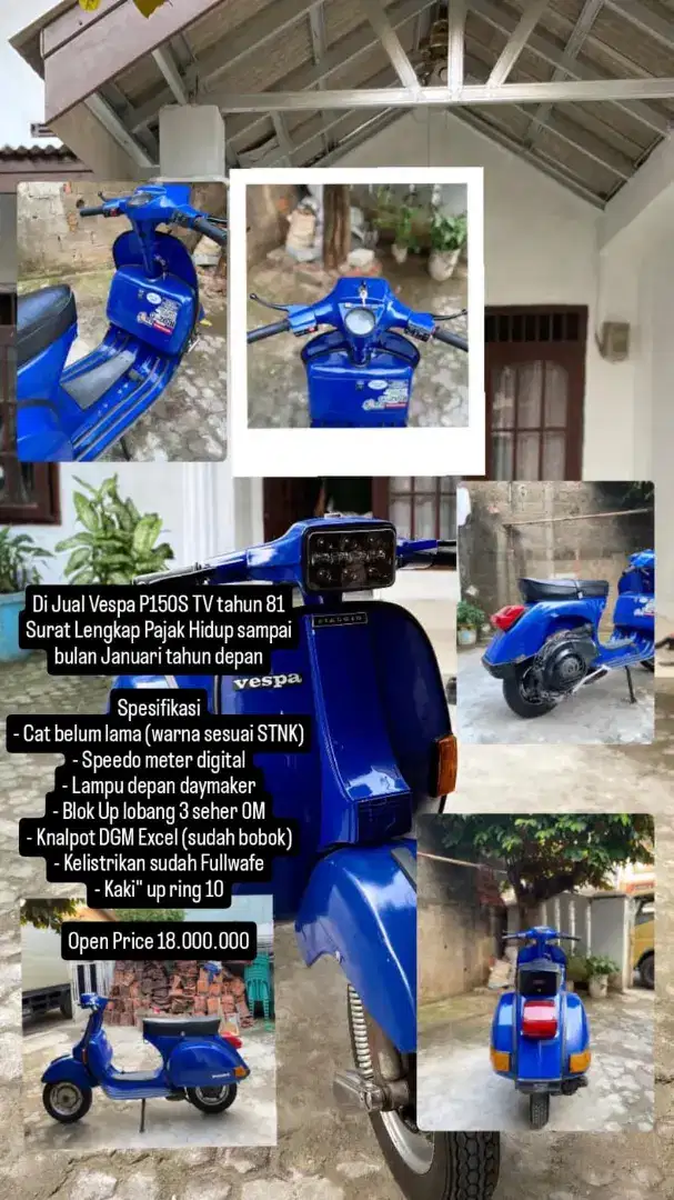 Vespa p150s tv tahun 1981