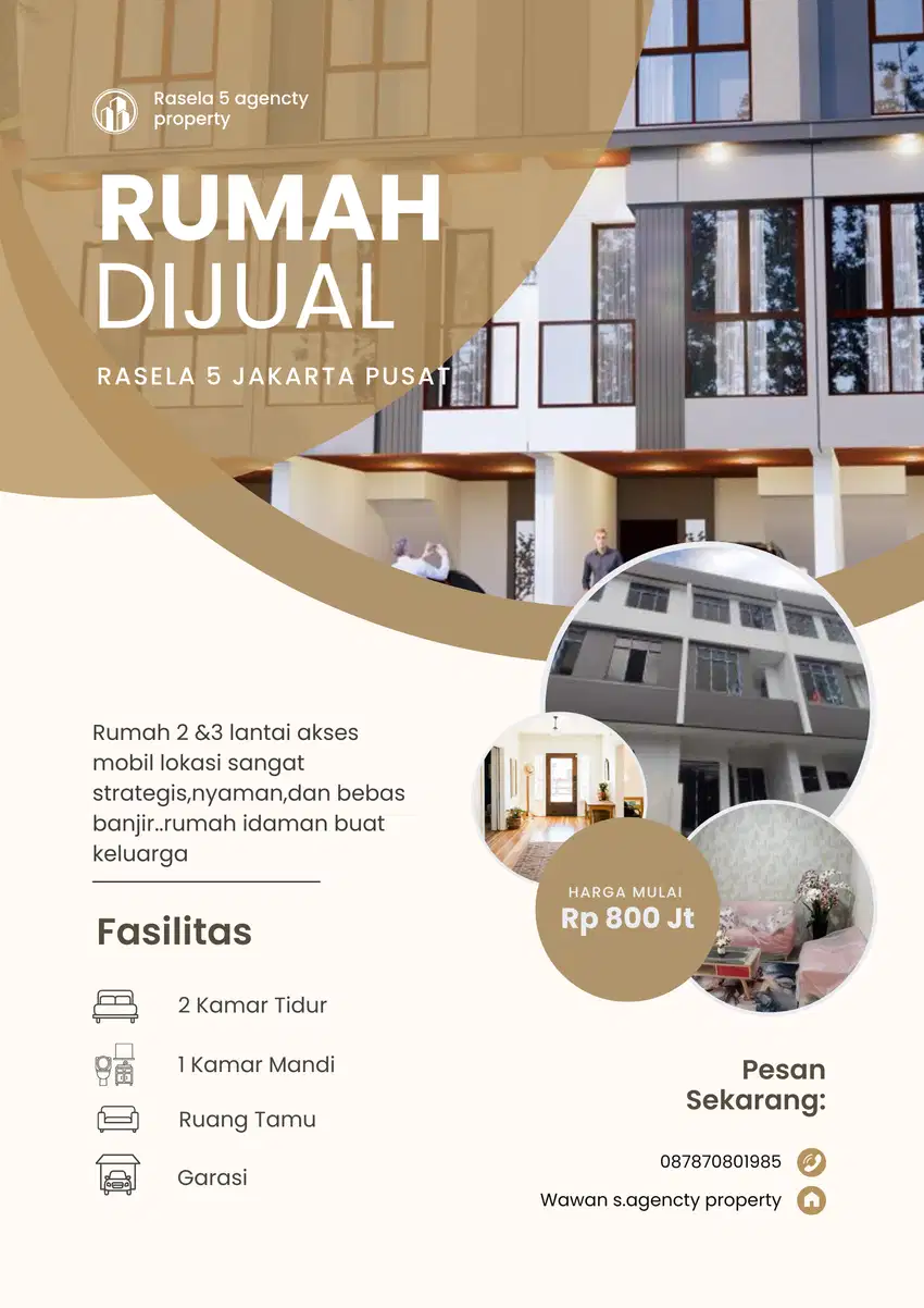 Di Jual Rumah Cantik 3 lantai Murah Rawa 5 Selatan jakarta pusat