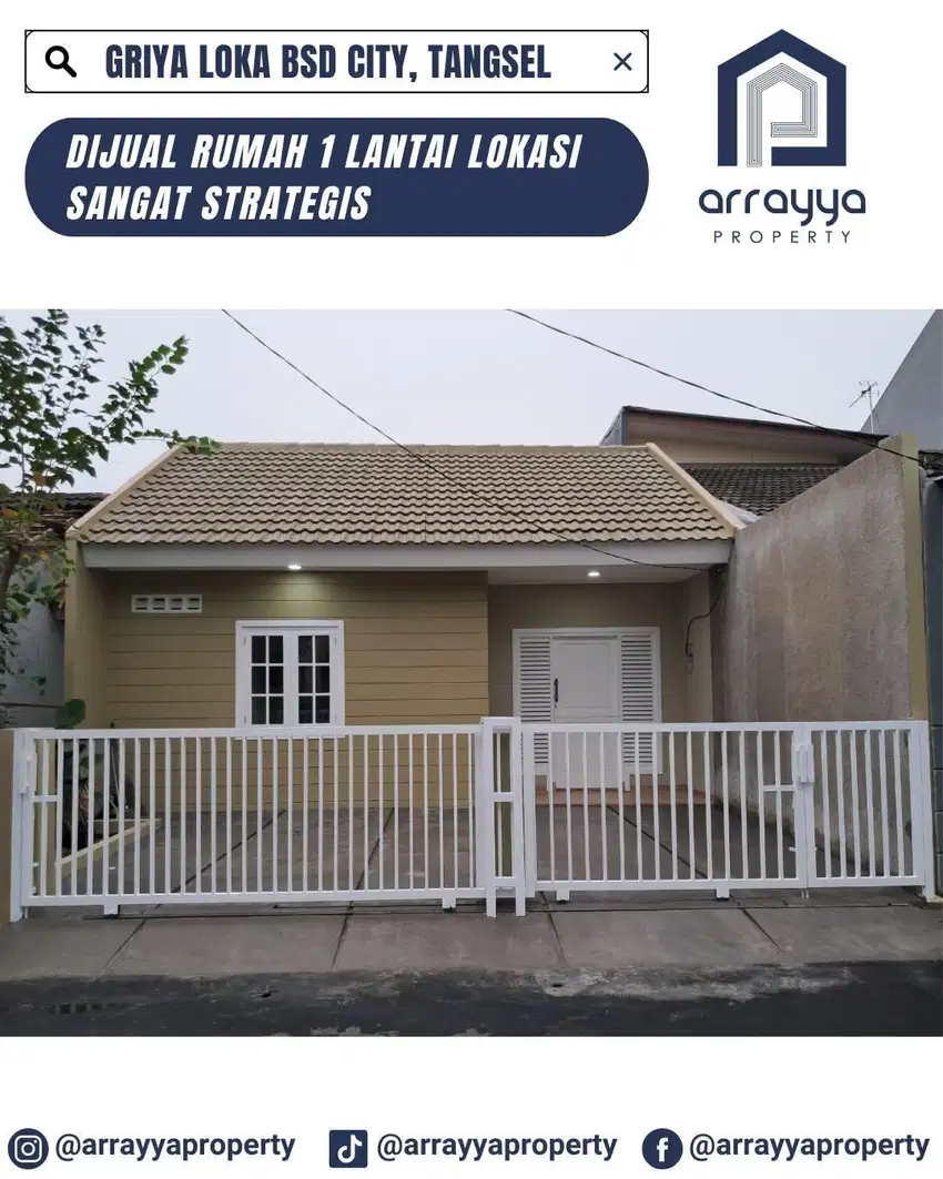 DIJUAL RUMAH SIAP HUNI 1 LANTAI DI GRIYA LOKA BSD 'HRB178