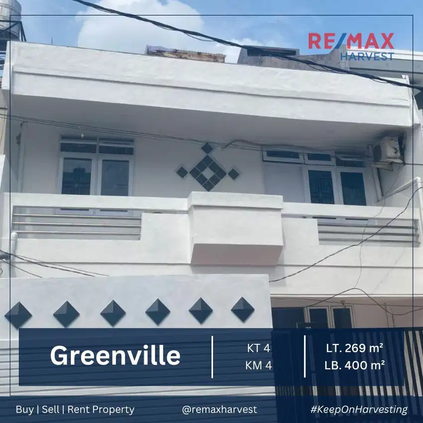 Dijual Cepat B.U Rumah Bagus & Murah LT 269 M2 Greenville JKT Barat