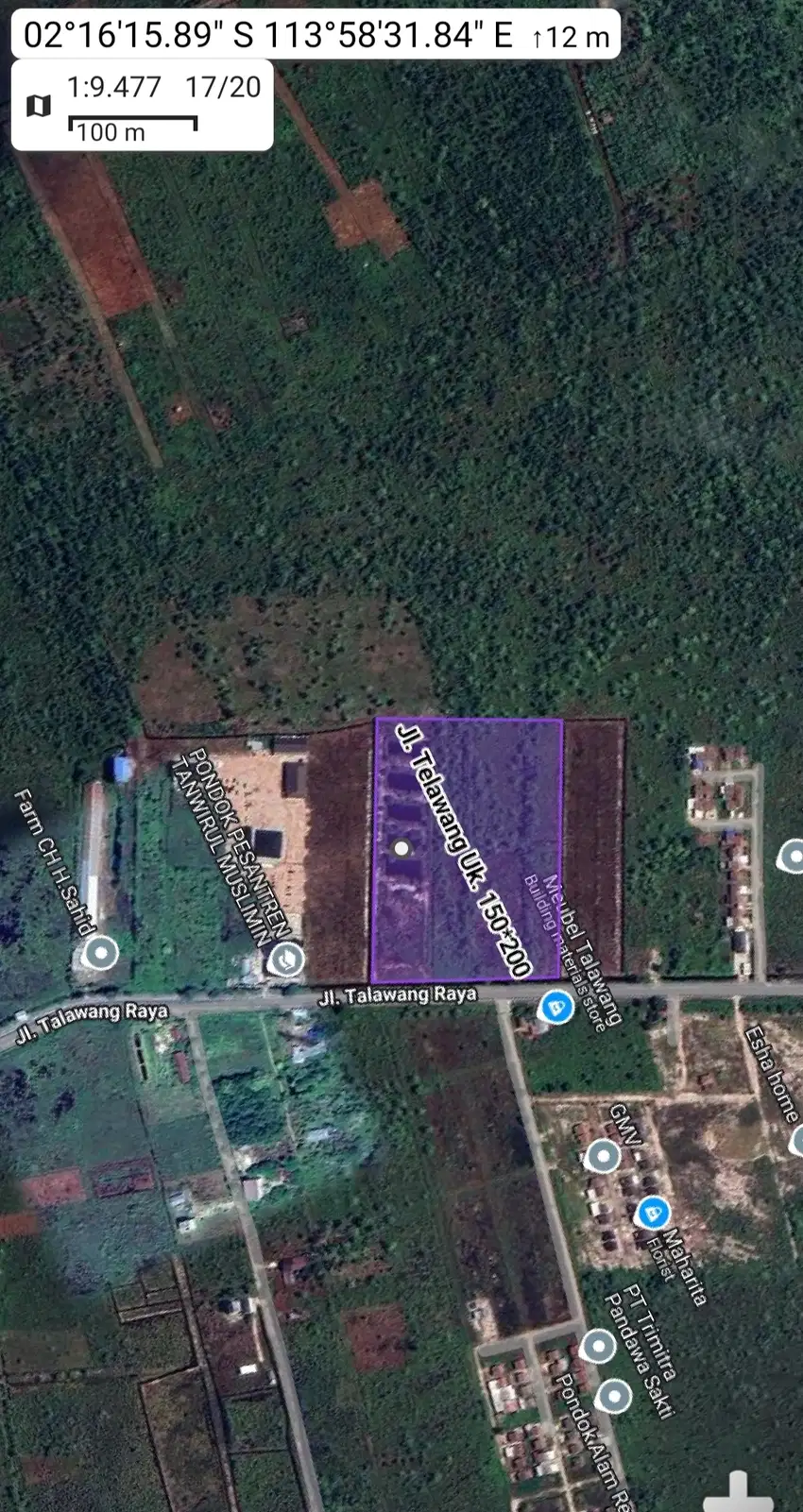 Jl. Telawang Raya UK. 150 x 200 SHM (Ahmad Dody)