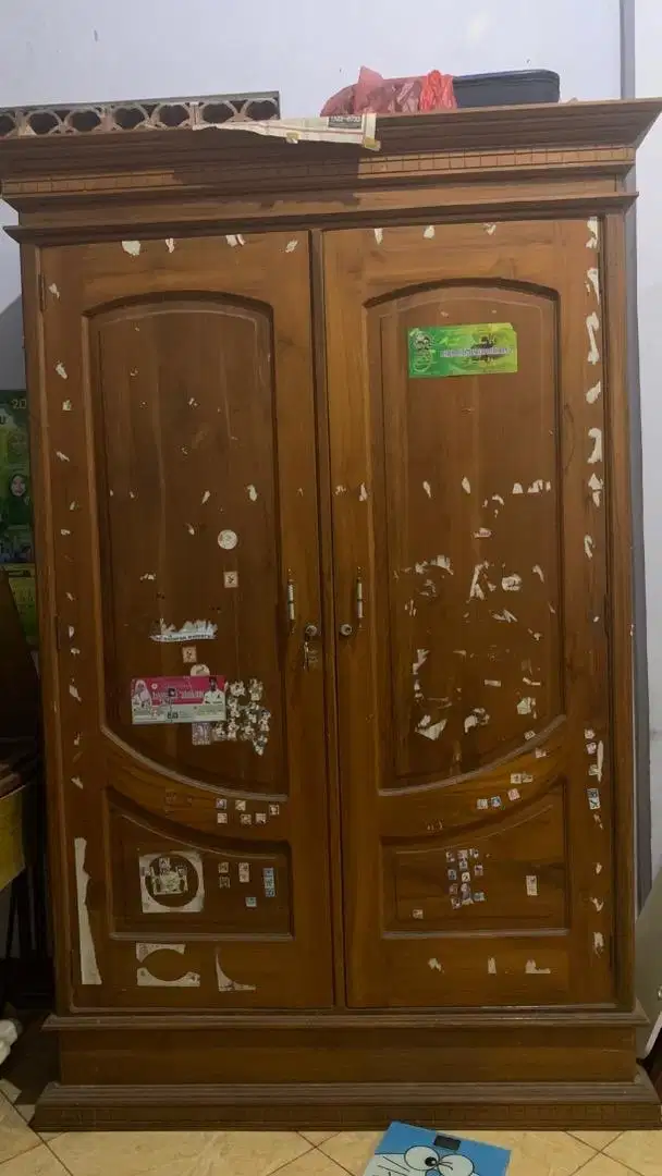 Lemari Kayu Jati 2 Pintu Bekas – Sejak 2007, Masih Kokoh!
