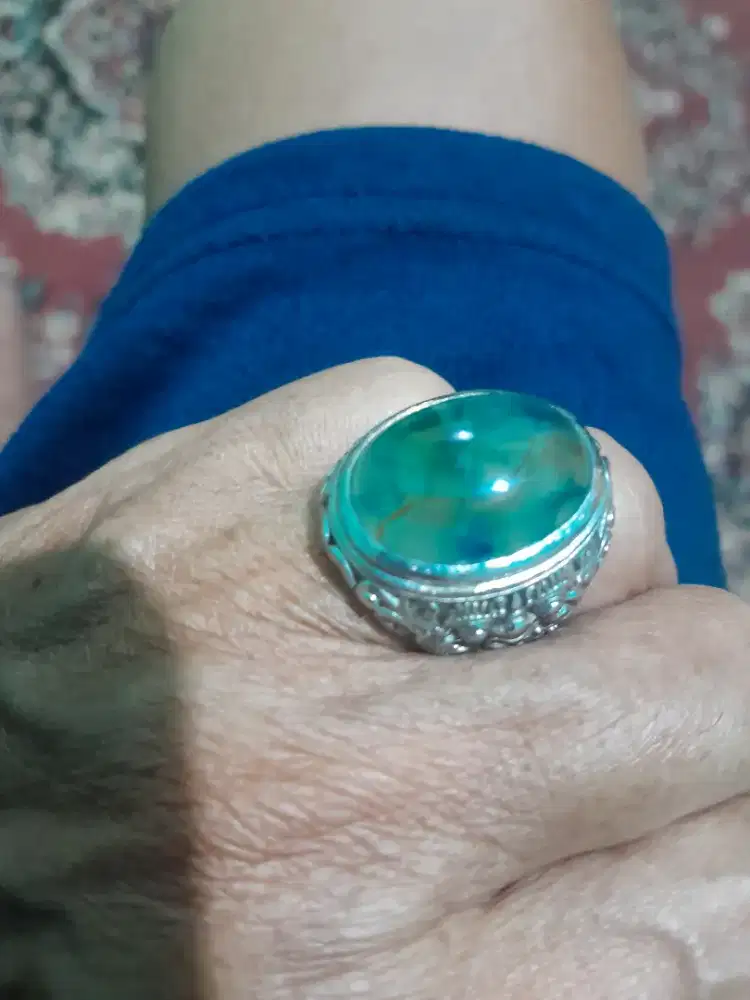 Di jual batu sisik naga mulus ring titanium minat HUB: