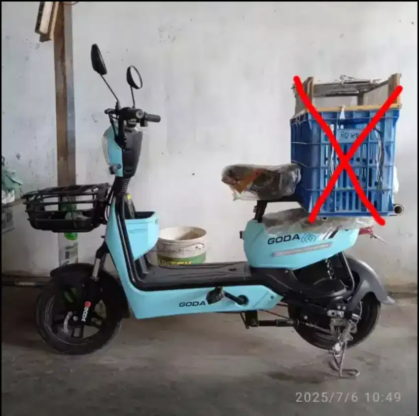 Sepeda Listrik GODA 140A Rabbit Biru Muda