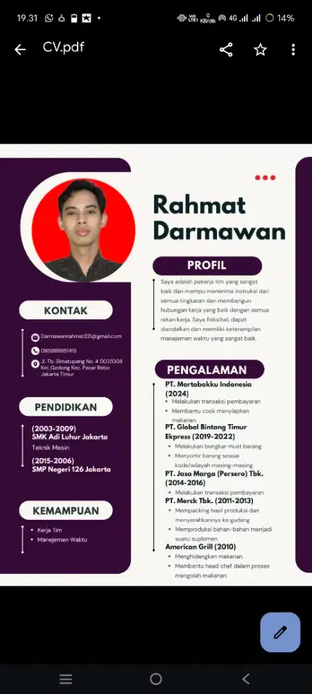 Cari lowongan pekerjaan