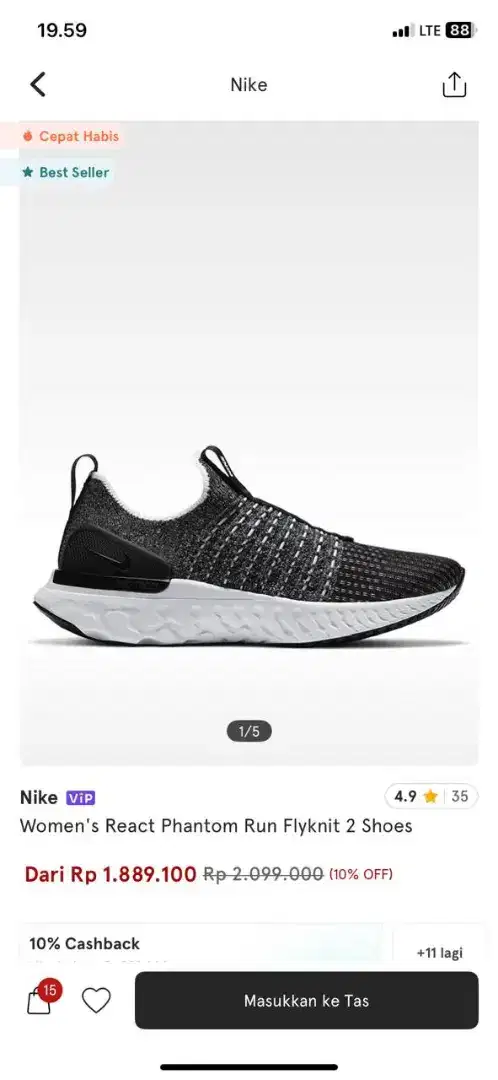 Sepatu NIKE SLIP ON PHANTOM